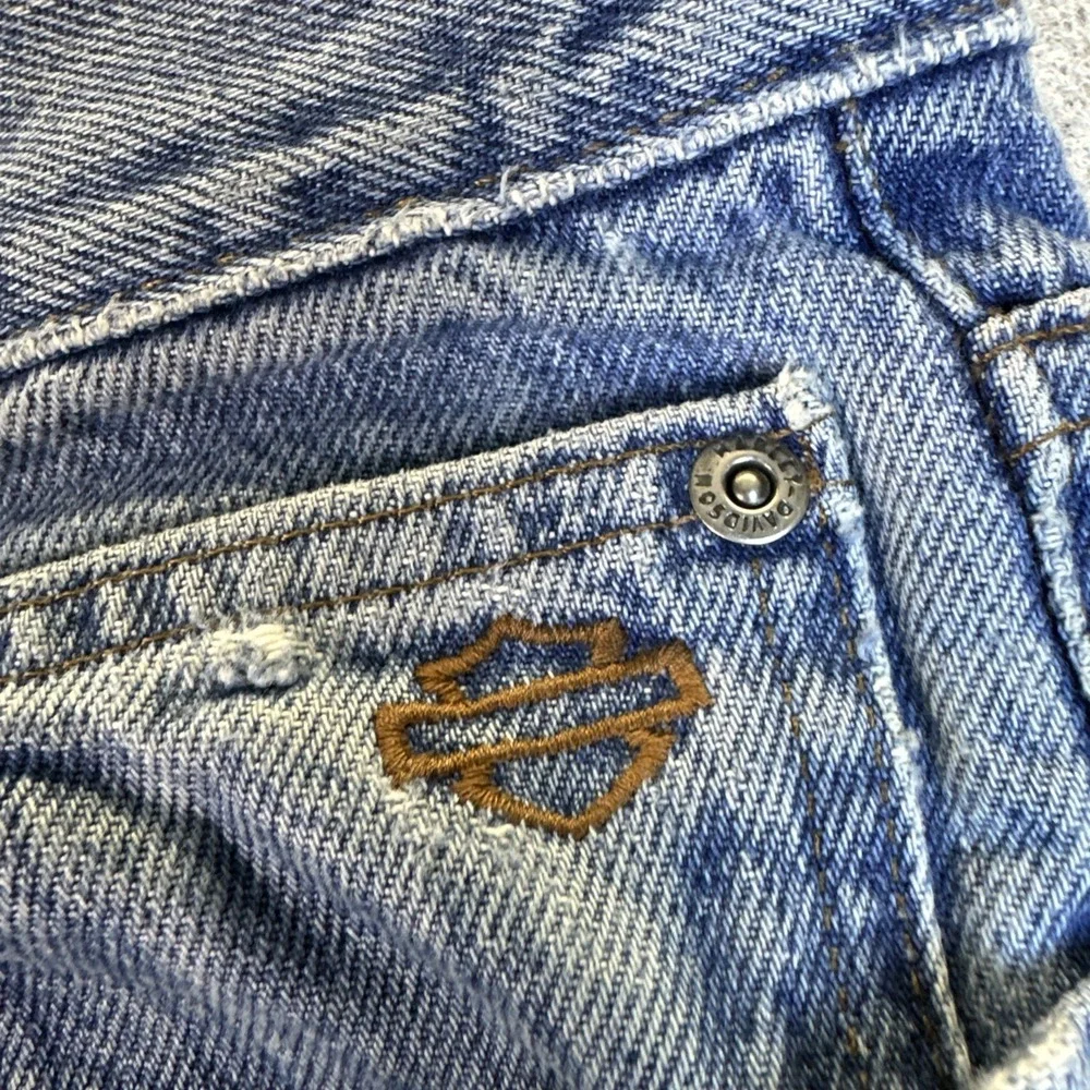 Harley-Davidson Jeans Mens Size 32x30 Relaxed Fit Straight Leg‎ Light Wash Denim